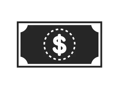 ドル紙幣のアイコンイラスト