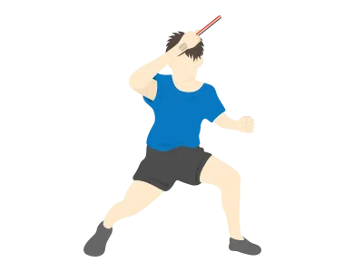 男性の卓球選手のイラスト