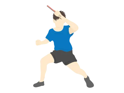 男性の卓球選手のイラスト