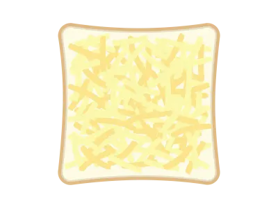 チーズをかけた食パンのイラスト