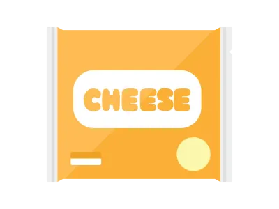 袋に入ったスライスチーズのイラスト