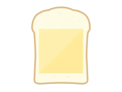 チーズをかけた食パンのイラスト