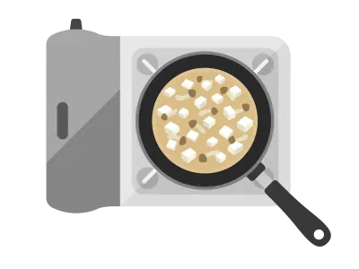 鍋に入った味噌汁のイラスト