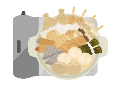 おでん鍋のイラスト