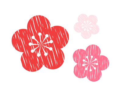 梅の花のスタンプのイラスト