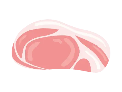 生の豚肉のイラスト