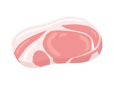 生の豚肉のイラスト