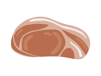 焼いた豚肉のイラスト