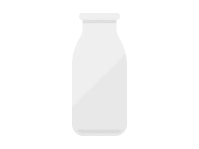 空の牛乳瓶のイラスト