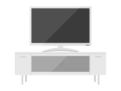 テレビとテレビ台のイラスト