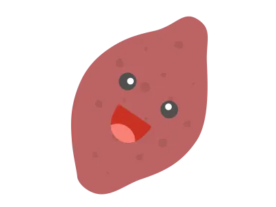 サツマイモのキャラクターのイラスト