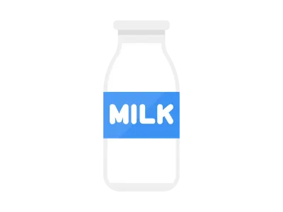 瓶に入った牛乳のイラスト