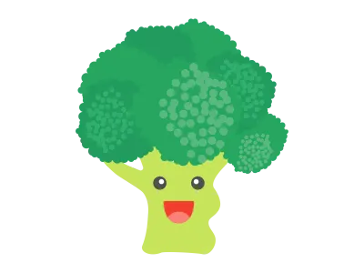 ブロッコリーのキャラクターのイラスト