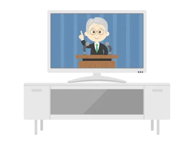 テレビとテレビ台のイラスト