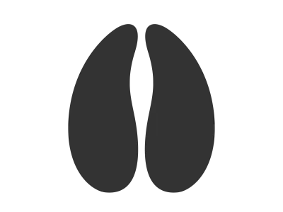 牛の足跡のスタンプイラスト