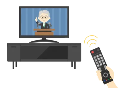 テレビを見るイラスト