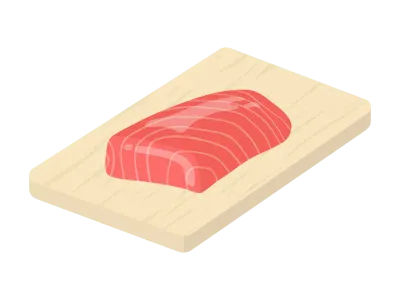 マグロの切り身のイラスト