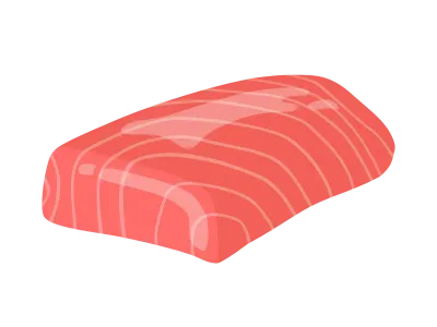 マグロの切り身のイラスト