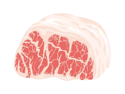 高級霜降りのブロック肉のイラスト