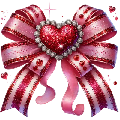 Coquette Bow Valentine's Day Clipart