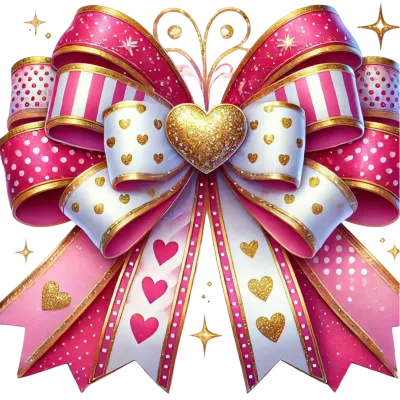 Coquette Bow Valentine's Day Clipart