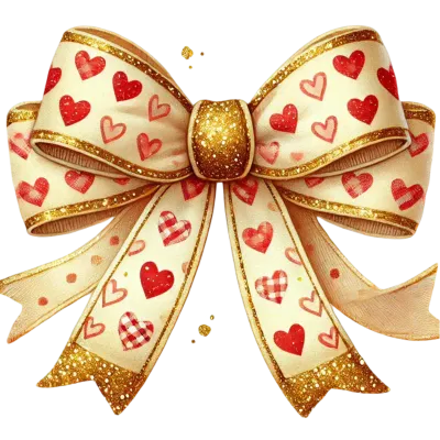Coquette Bow Valentine's Day Clipart