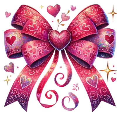 Coquette Bow Valentine's Day Clipart