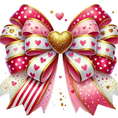 Coquette Bow Valentine's Day Clipart