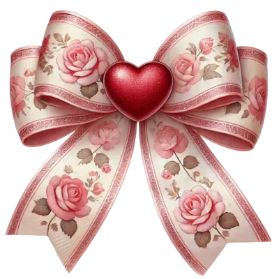 Coquette Bow Valentine's Day Clipart
