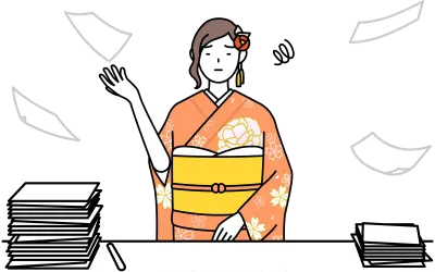 Hatsumode at New Year's and comingofage ceremonies, graduation ceremonies, weddings, etc, Woman in f