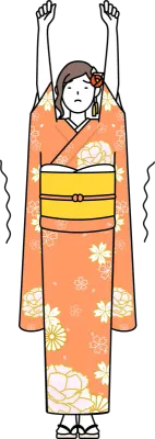 Hatsumode at New Year's and comingofage ceremonies, graduation ceremonies, weddings, etc, Woman in f