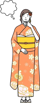 Hatsumode at New Year's and comingofage ceremonies, graduation ceremonies, weddings, etc, Woman in f