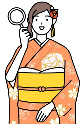 Hatsumode at New Year's and comingofage ceremonies, graduation ceremonies, weddings, etc, Woman in f