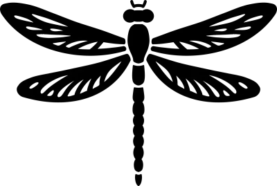 トンボのシルエット