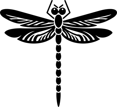 トンボのシルエット