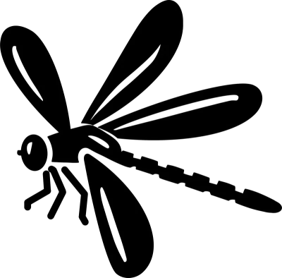 トンボのシルエット