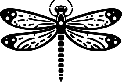 トンボのシルエット