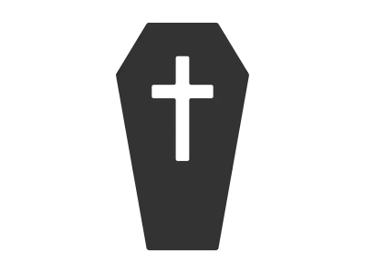 棺桶のアイコンイラスト