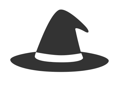 魔女の帽子のアイコンイラスト