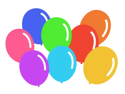 ゴム風船のイラスト