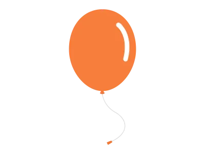 ゴム風船のイラスト