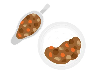 カレーライスのイラスト