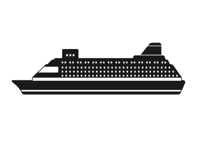 クルーズ船のアイコンイラスト
