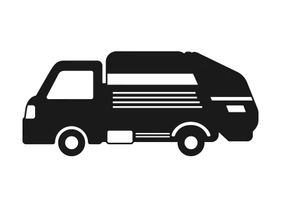 ゴミ収集車のアイコンイラスト