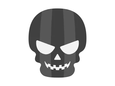 スカルのキャラクターのイラスト