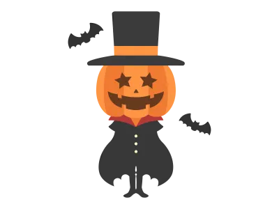 カボチャのオバケのイラスト