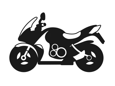 オートバイクのシルエットアイコン