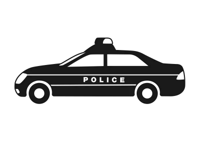 パトカーのアイコンイラスト