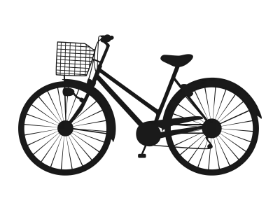 自転車のシルエットアイコン