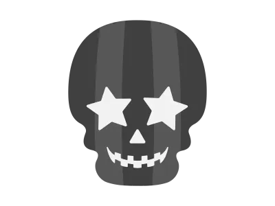 スカルのキャラクターのイラスト